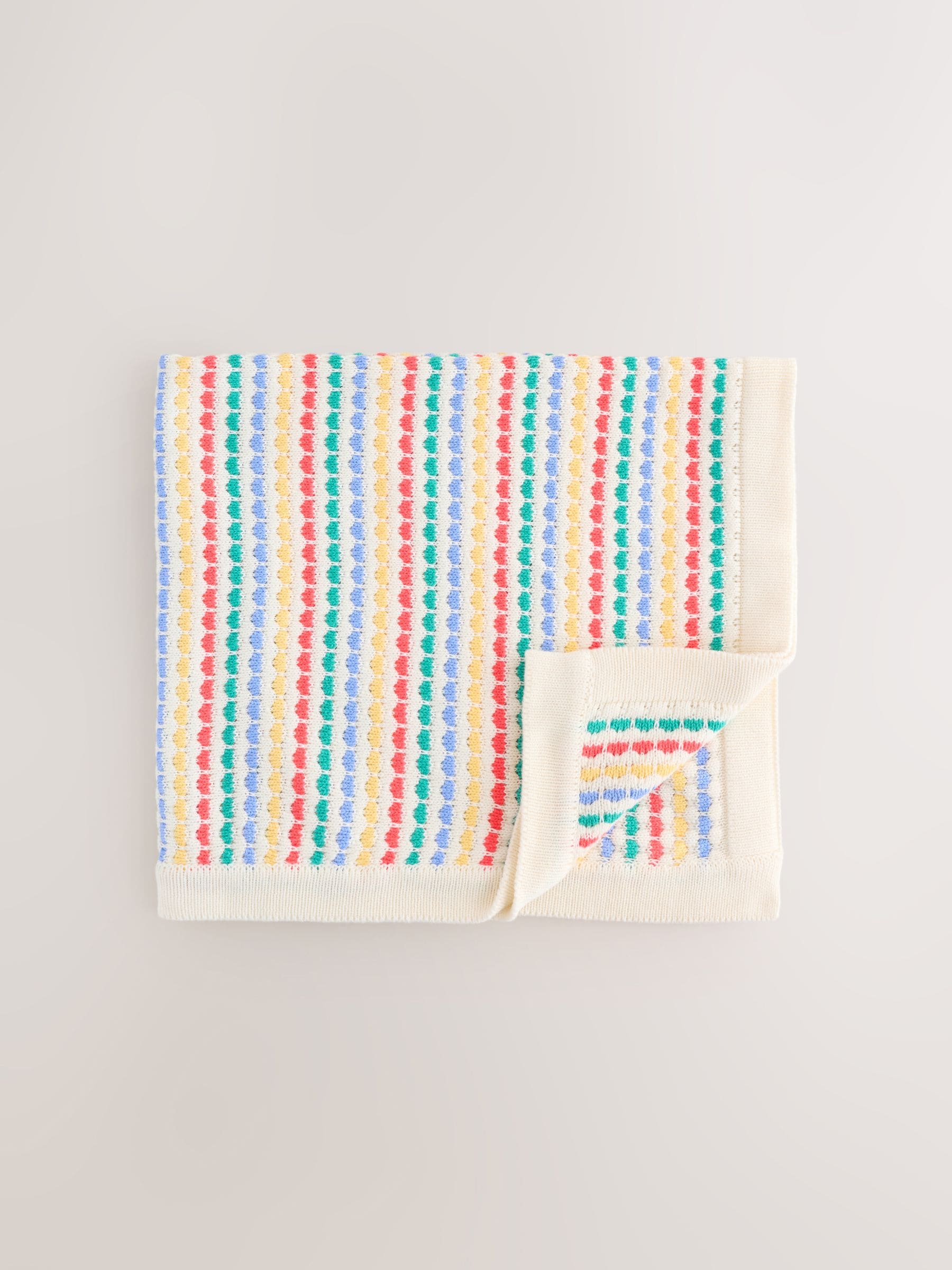Bright Bobble Knitted Baby Blanket image 1