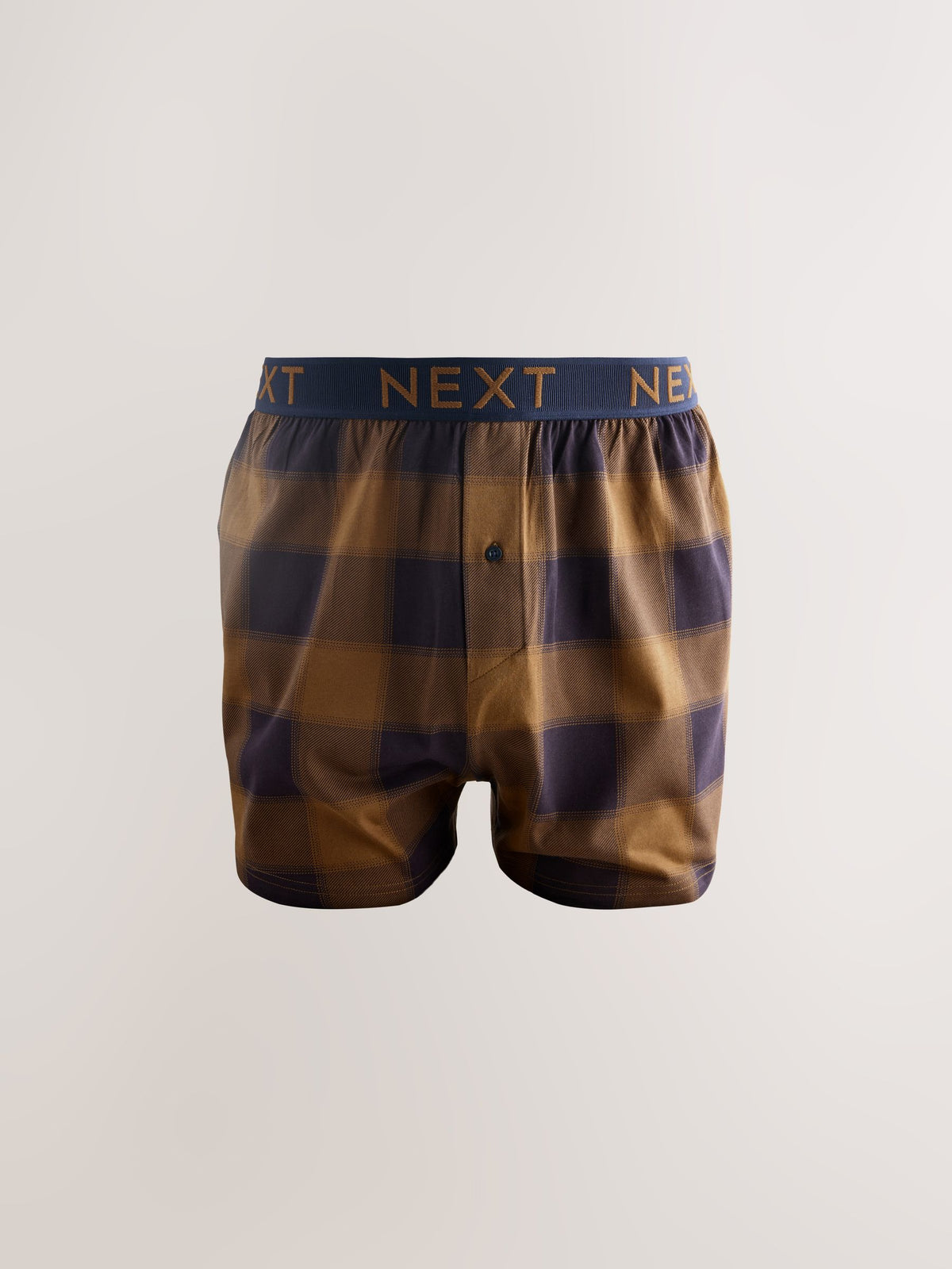 Dsiney Kidz - Navy/Burgundy Check 5 Pack Loose Cotton Rich Boxers image 3