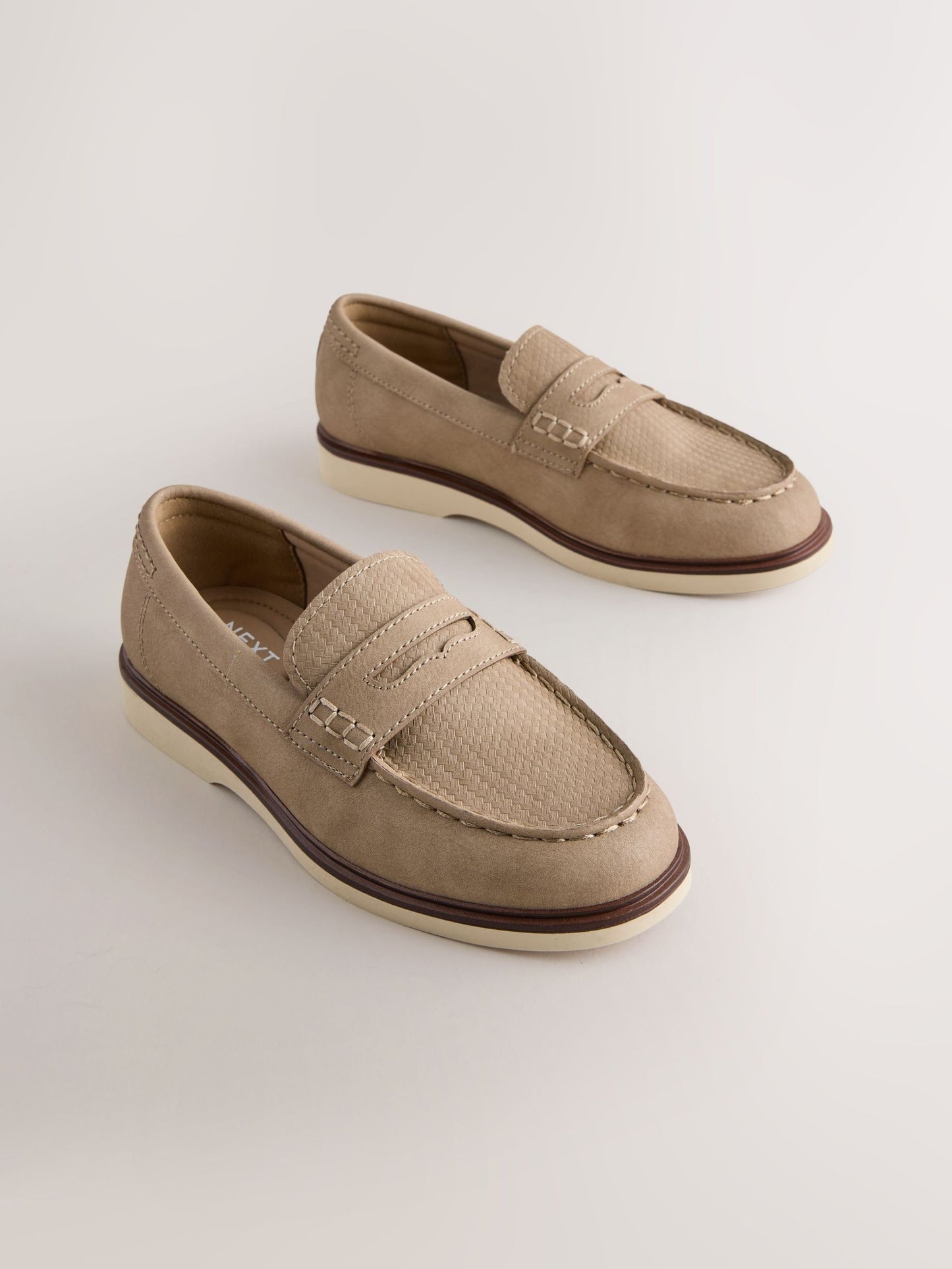 Neutral Penny Loafers image 1