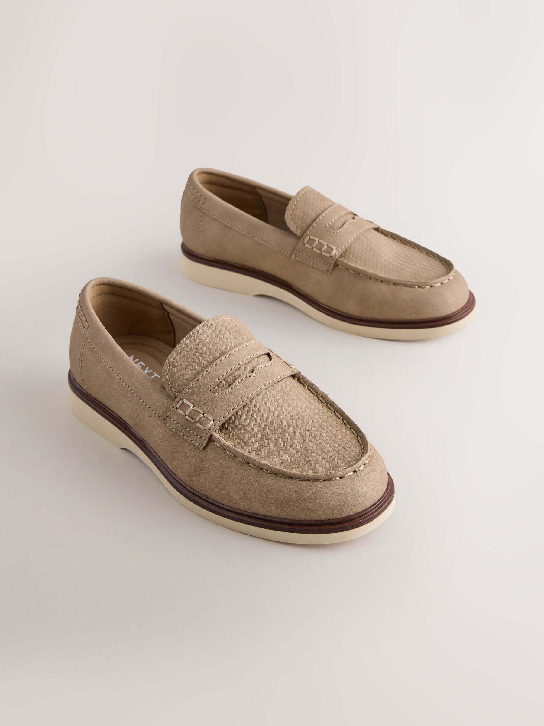 Neutral Penny Loafers image 1