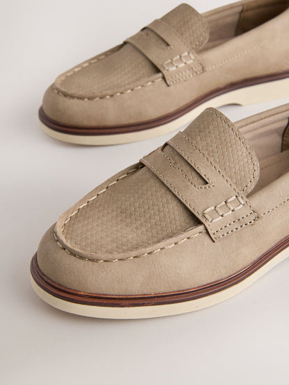 Neutral Penny Loafers image 5