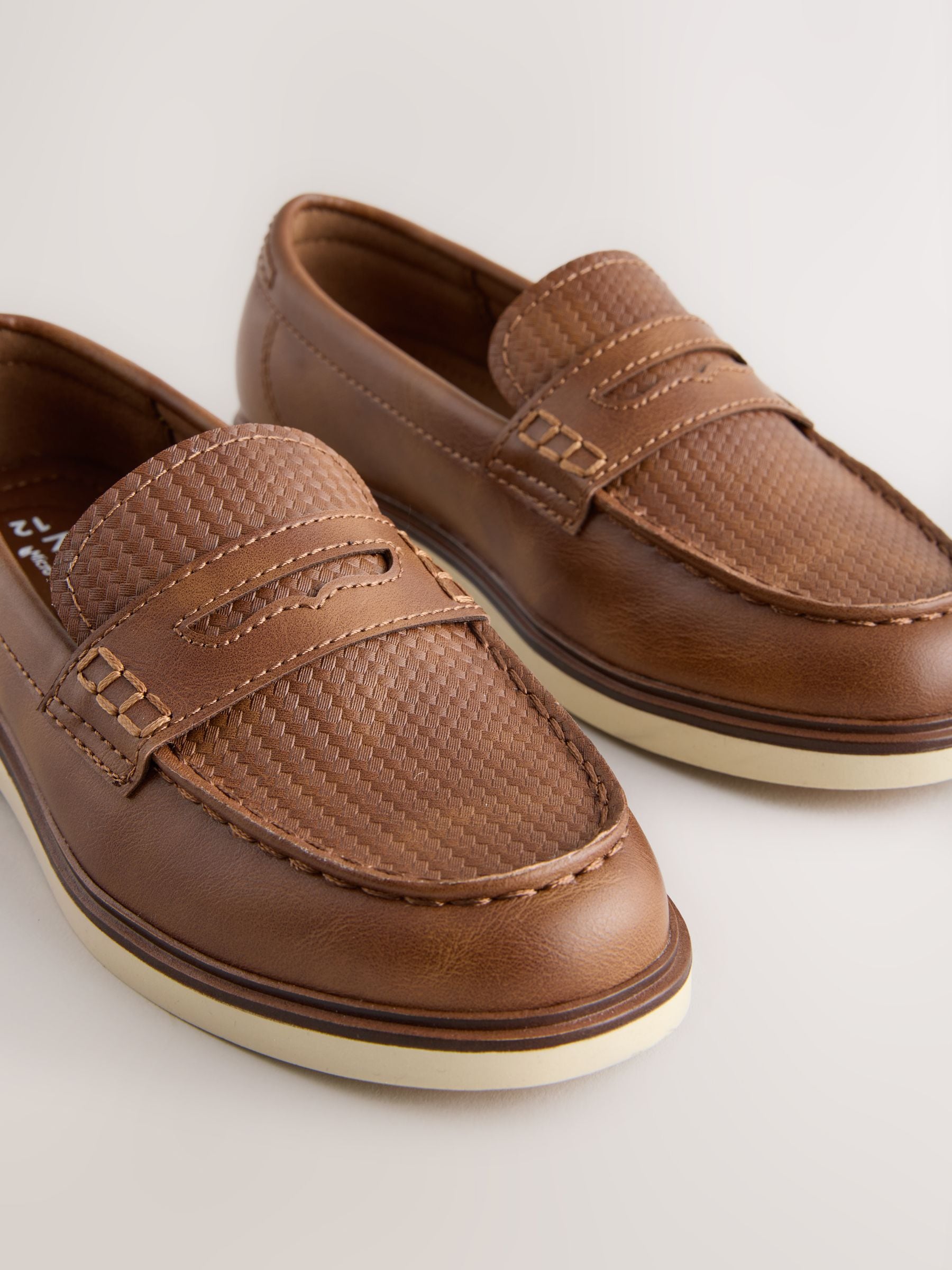 Tan Brown Penny Loafers image 4