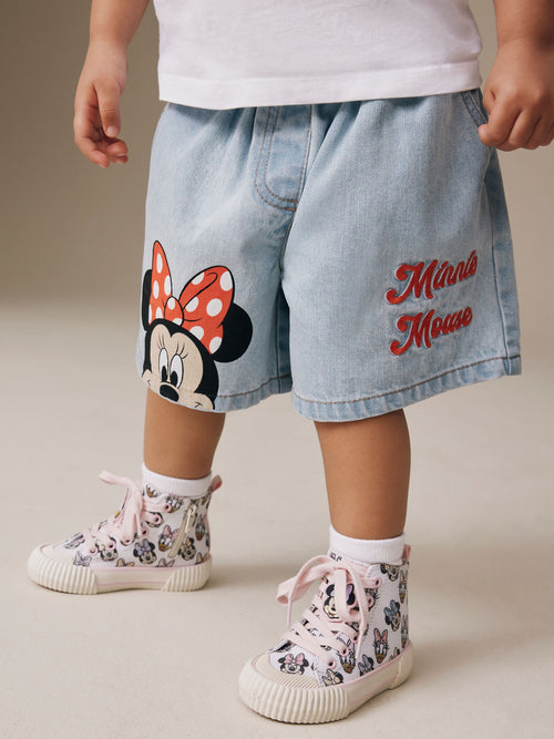Disney Minnie Mouse Denim Pull On Denim Shorts (3mths-10yrs) image 1