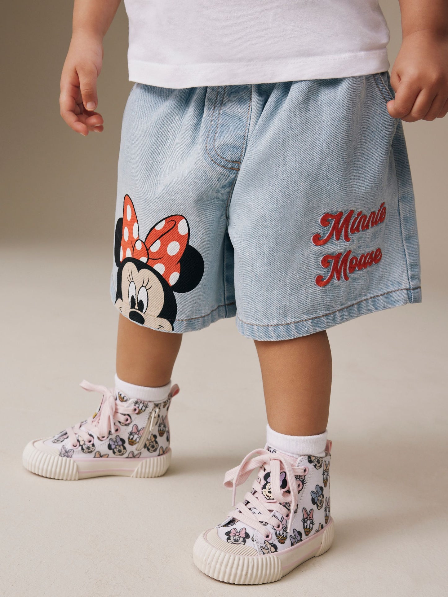 Dsiney Kidz - Disney Minnie Mouse Denim Pull On Denim Shorts (3mths-10yrs) image 1