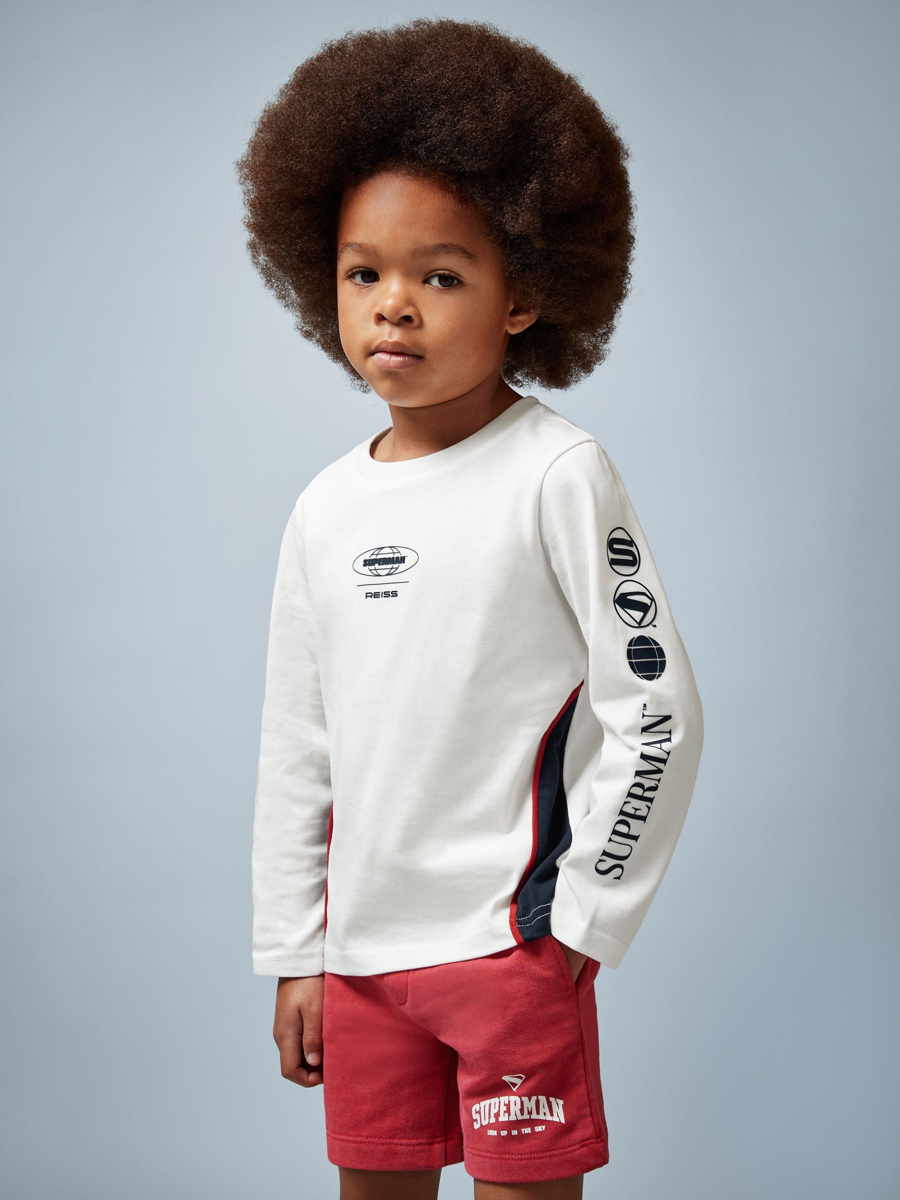 Dsiney Kidz - Superman | Reiss Cotton Logo T-Shirt image 3