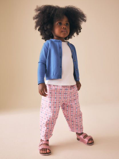 Pink/Blue Gingham Pullon Barrel Trousers (3mths-7yrs) image 2