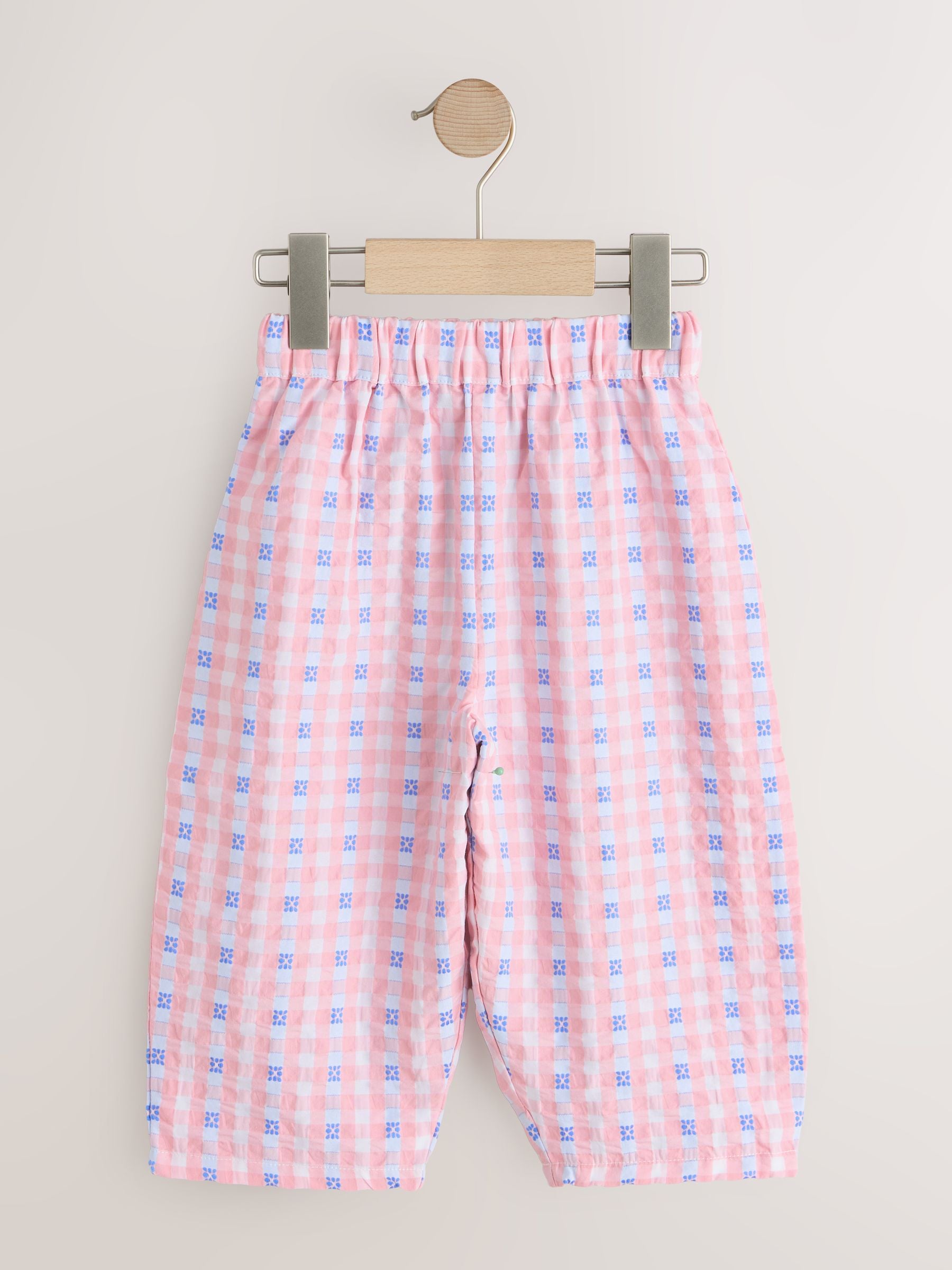 Pink/Blue Gingham Pullon Barrel Trousers (3mths-7yrs) image 5