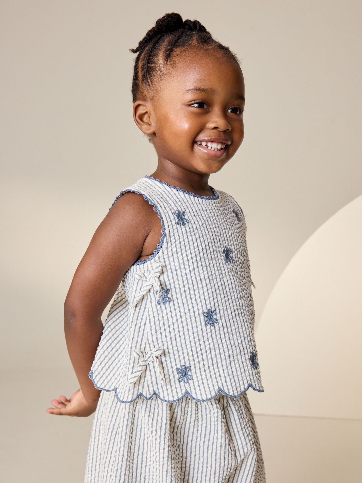 Blue Stripe Blouse and Trousers set (3mths-7yrs) image 4