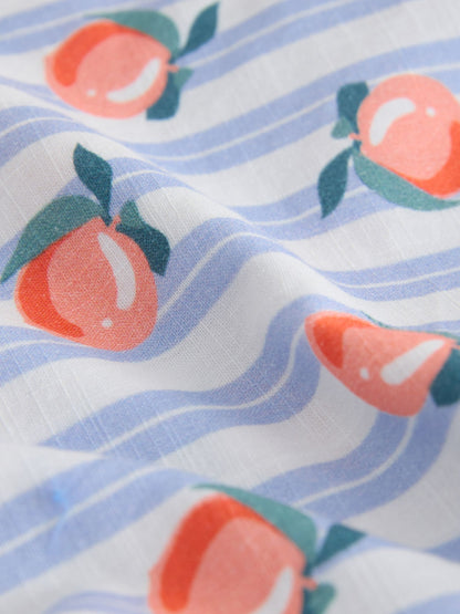 Blue Stripe Peach Print Pullon Trousers (3mths-7yrs) image 8