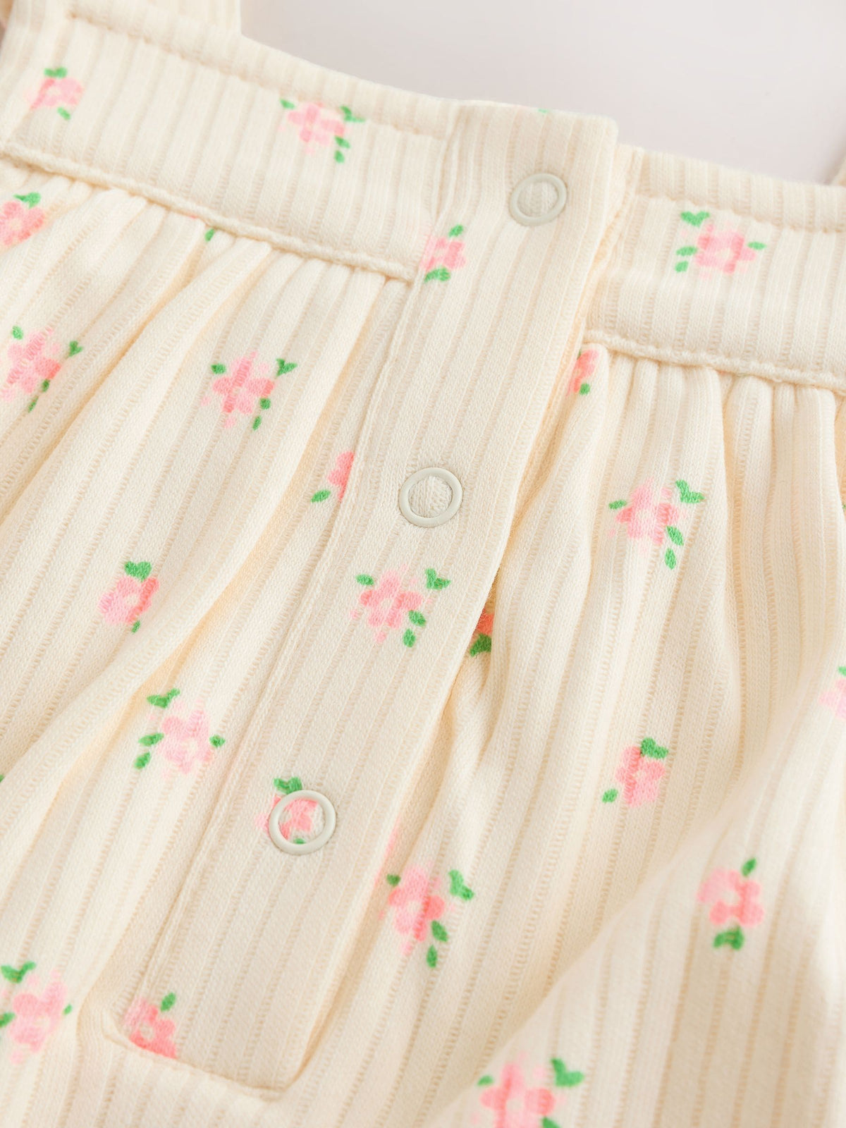 White Floral Baby Long Leg Jersey Romper (0mths-3yrs) image 5