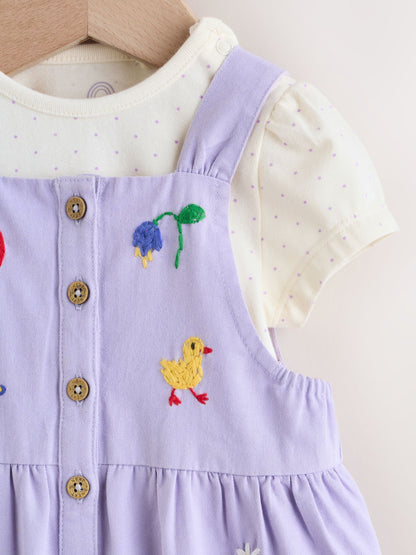 Purple Character Baby Dungarees and Bodysuits Set 2 Piece (0mths-2yrs) image 4