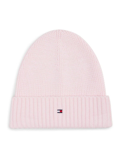 Tommy Hilfiger Pink Kids Essential Flag Embroidery Cotton Beanie - image 1