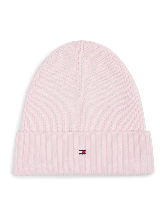 Tommy Hilfiger Pink Kids Essential Flag Embroidery Cotton Beanie - image 1