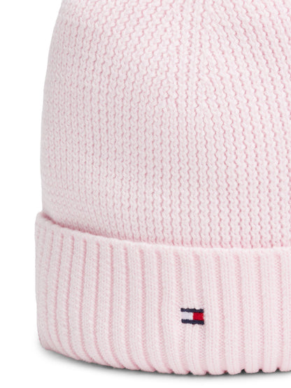Tommy Hilfiger Pink Kids Essential Flag Embroidery Cotton Beanie - image 3