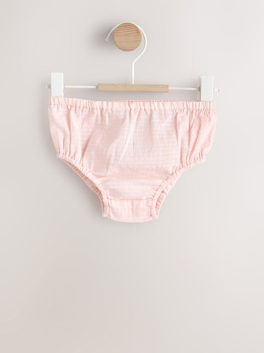 Pink Floral Embroidered Smock Baby Dress And Knicker Set 2 Piece (0mths-2yrs) image 2