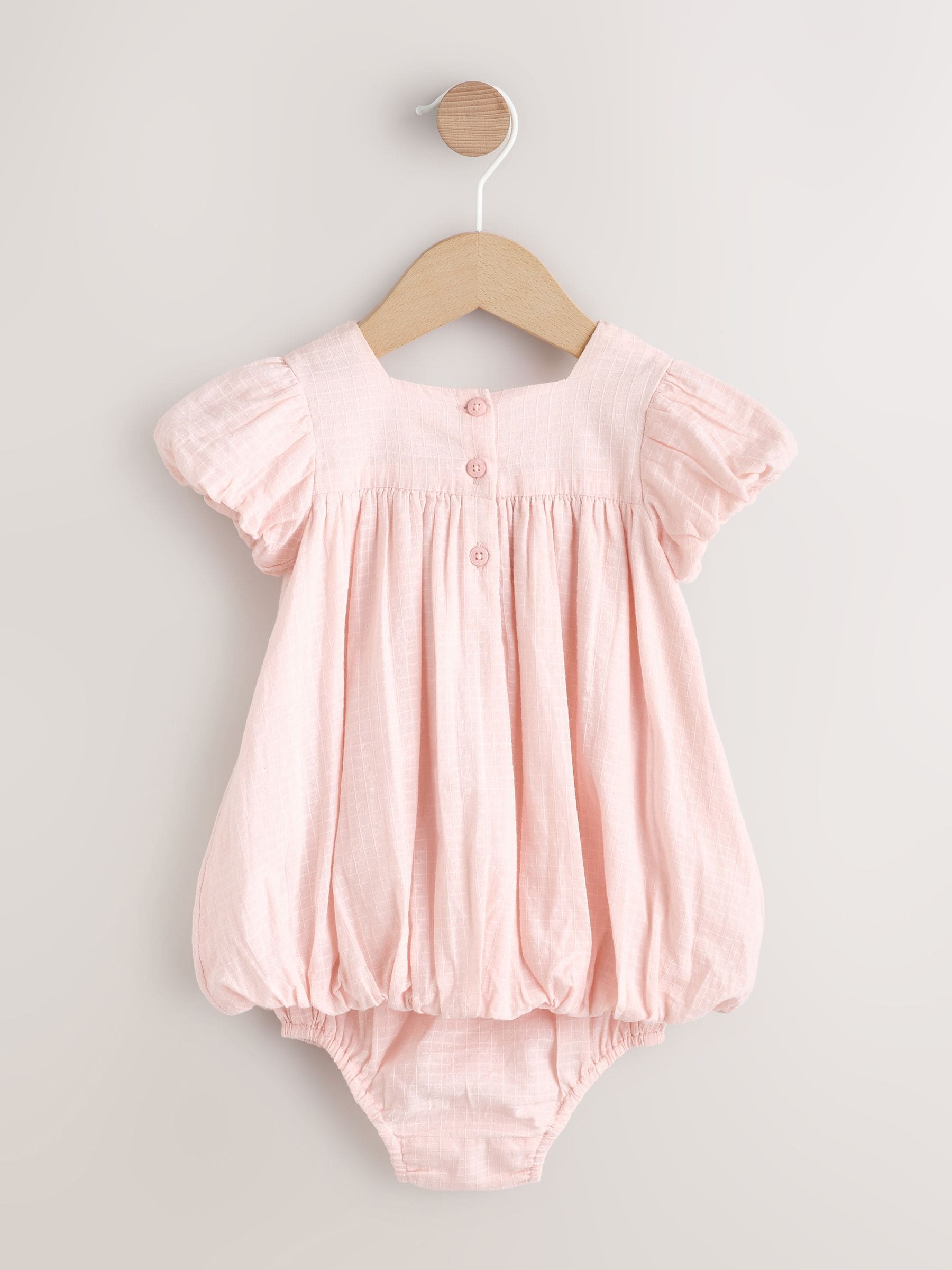 Pink Floral Embroidered Smock Baby Dress And Knicker Set 2 Piece (0mths-2yrs) image 3