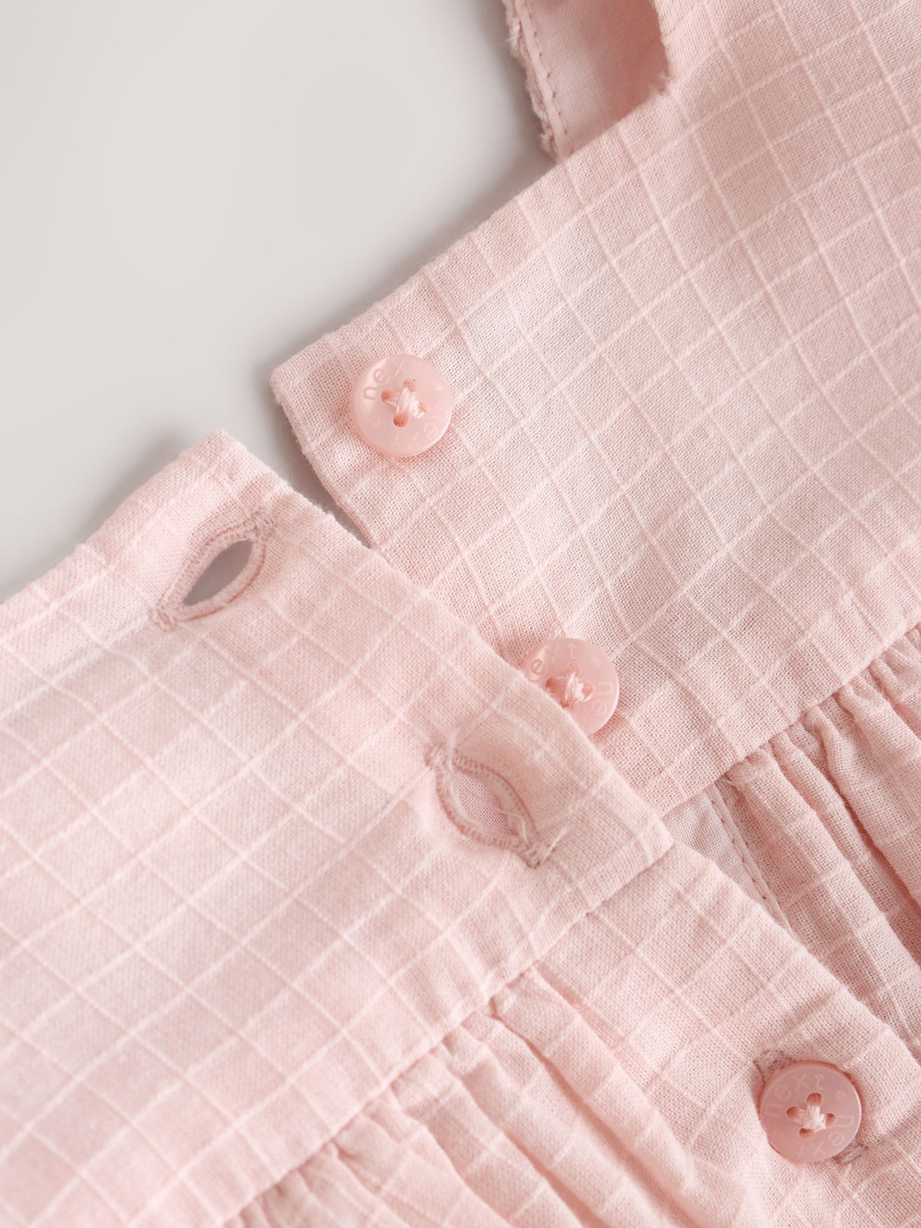 Pink Floral Embroidered Smock Baby Dress And Knicker Set 2 Piece (0mths-2yrs) image 7