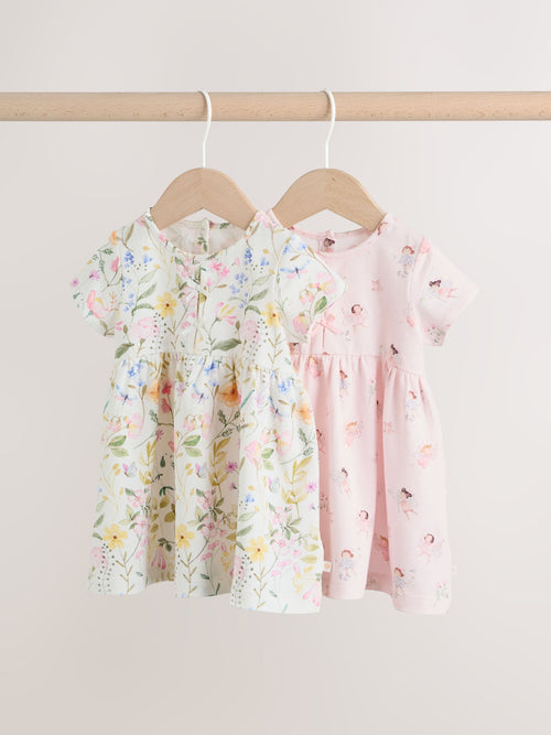 Dsiney Kidz - Pink Fairy Baby Short Sleeve Dresse 2 Pack (0mths-3yrs) image 1