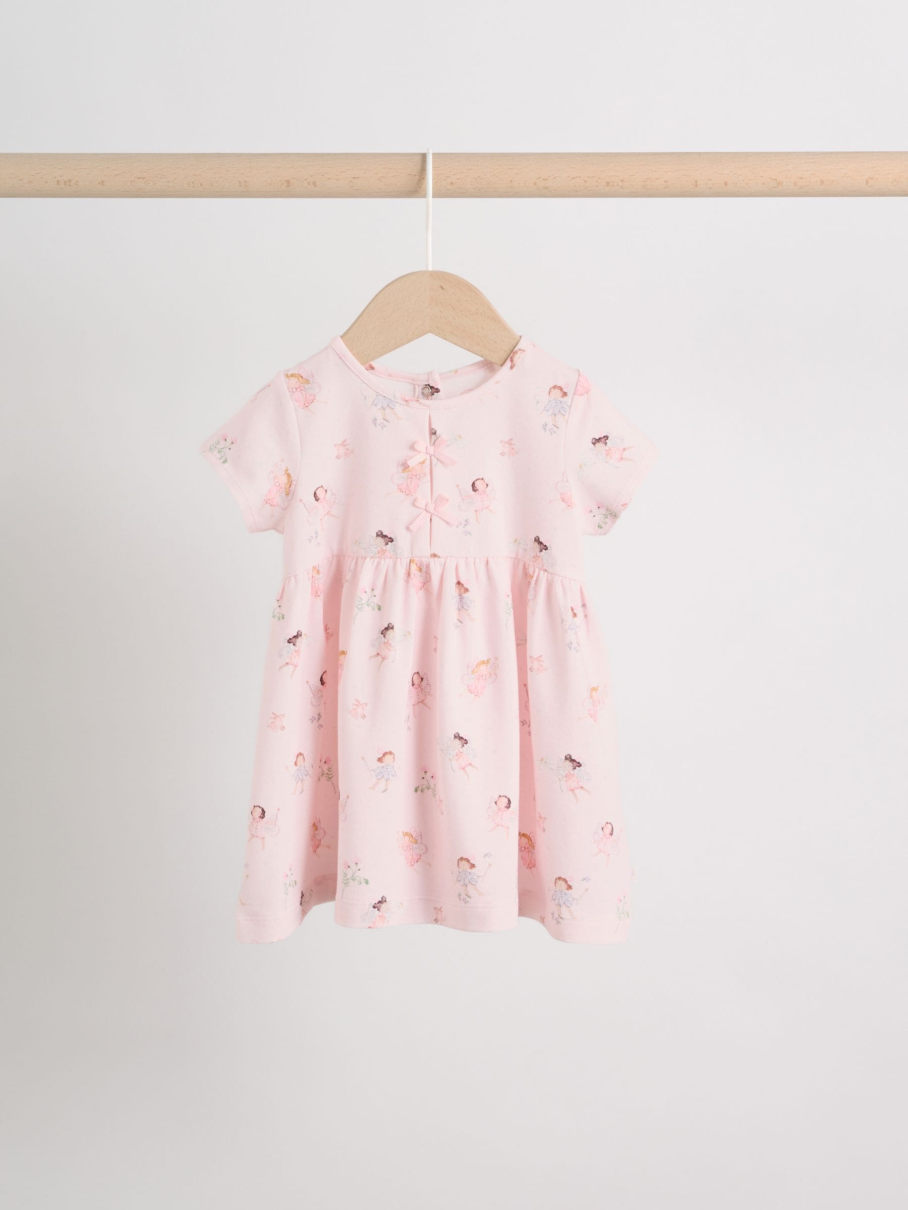 Pink Fairy Baby Short Sleeve Dresse 2 Pack (0mths-3yrs) image 3