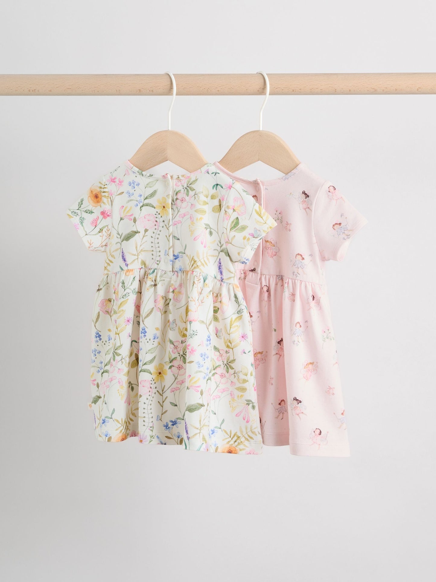Pink Fairy Baby Short Sleeve Dresse 2 Pack (0mths-3yrs) image 4