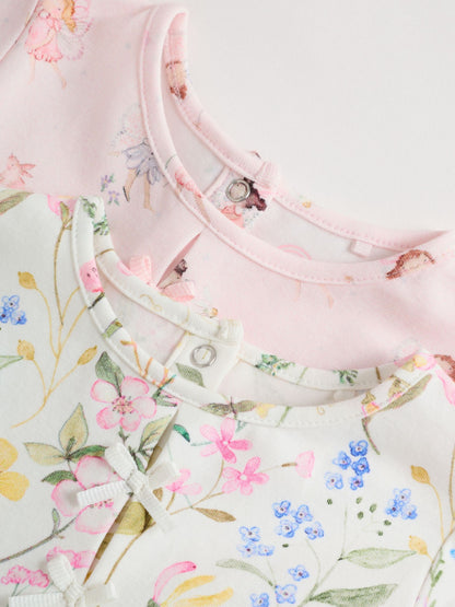 Pink Fairy Baby Short Sleeve Dresse 2 Pack (0mths-3yrs) image 7