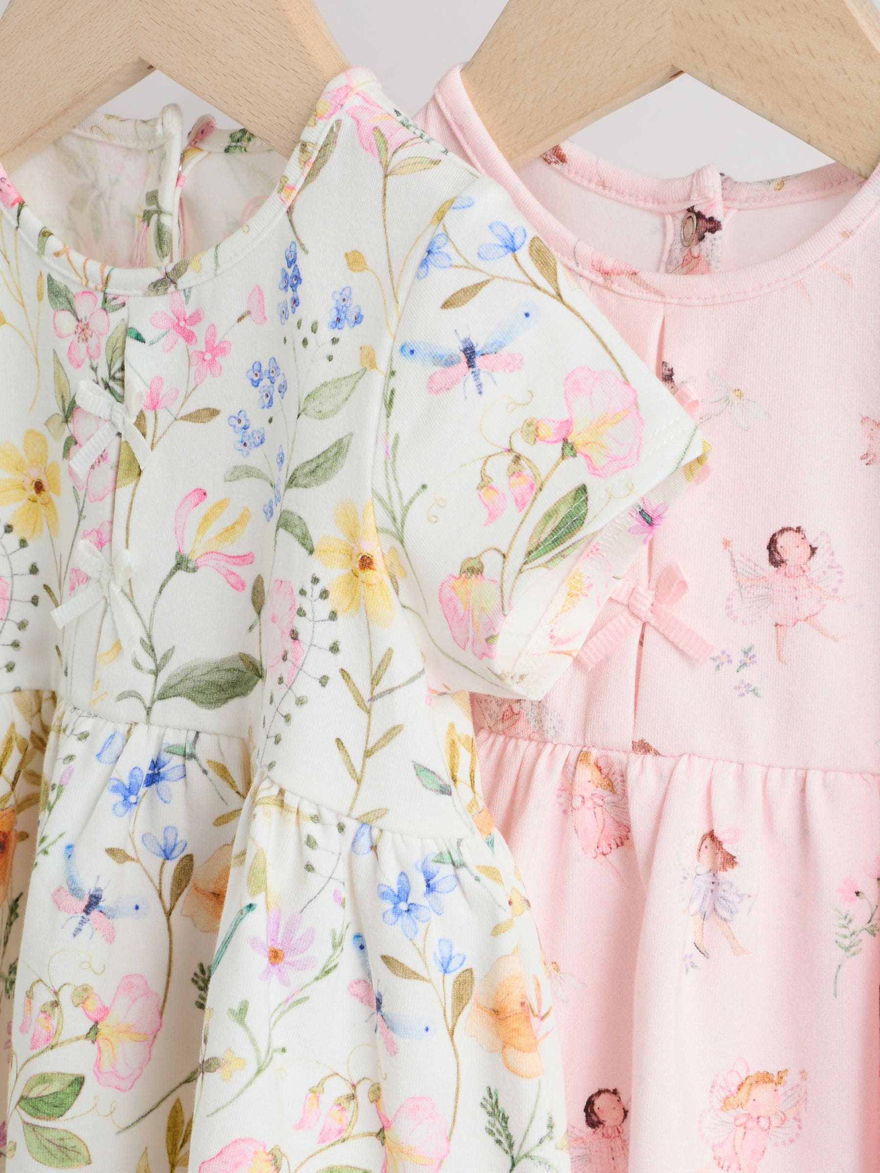 Pink Fairy Baby Short Sleeve Dresse 2 Pack (0mths-3yrs) image 8