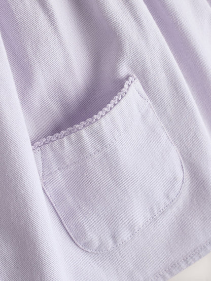 Purple Woven Collar Baby Dress with Tights (0mths-2yrs) image 5