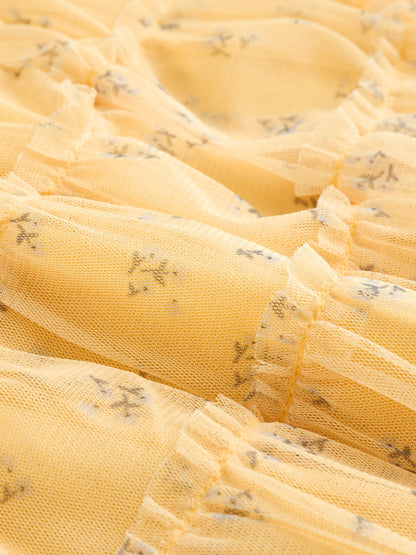 Yellow Ditsy Baby Mesh Dress (0mths-2yrs) image 5
