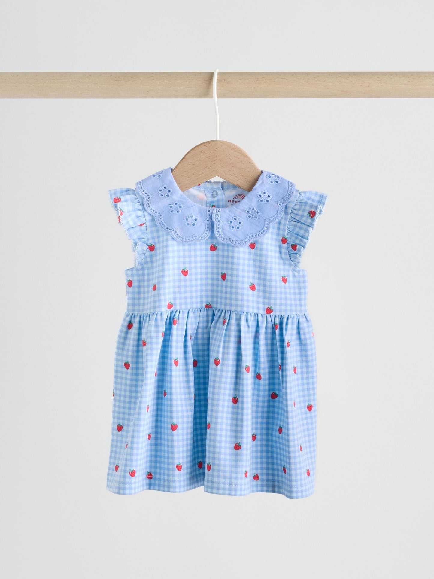 White Strawberry Baby Short Sleeve Dresse 2 Pack (0mths-3yrs) image 3