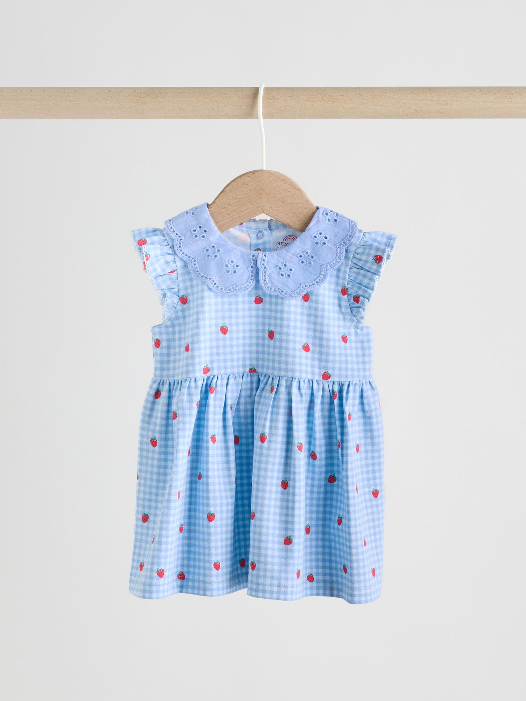White Strawberry Baby Short Sleeve Dresse 2 Pack (0mths-3yrs) image 3