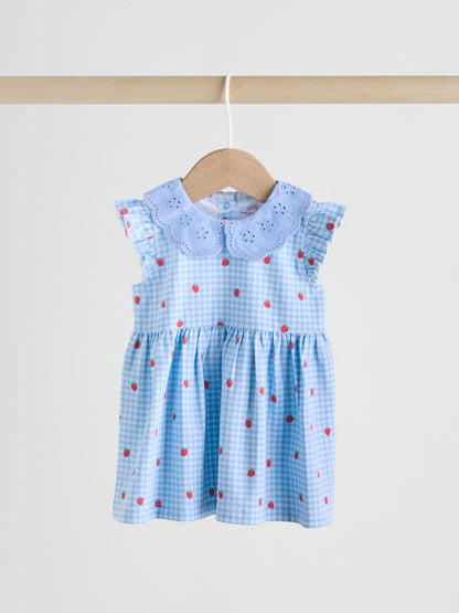 White Strawberry Baby Short Sleeve Dresse 2 Pack (0mths-3yrs) image 3