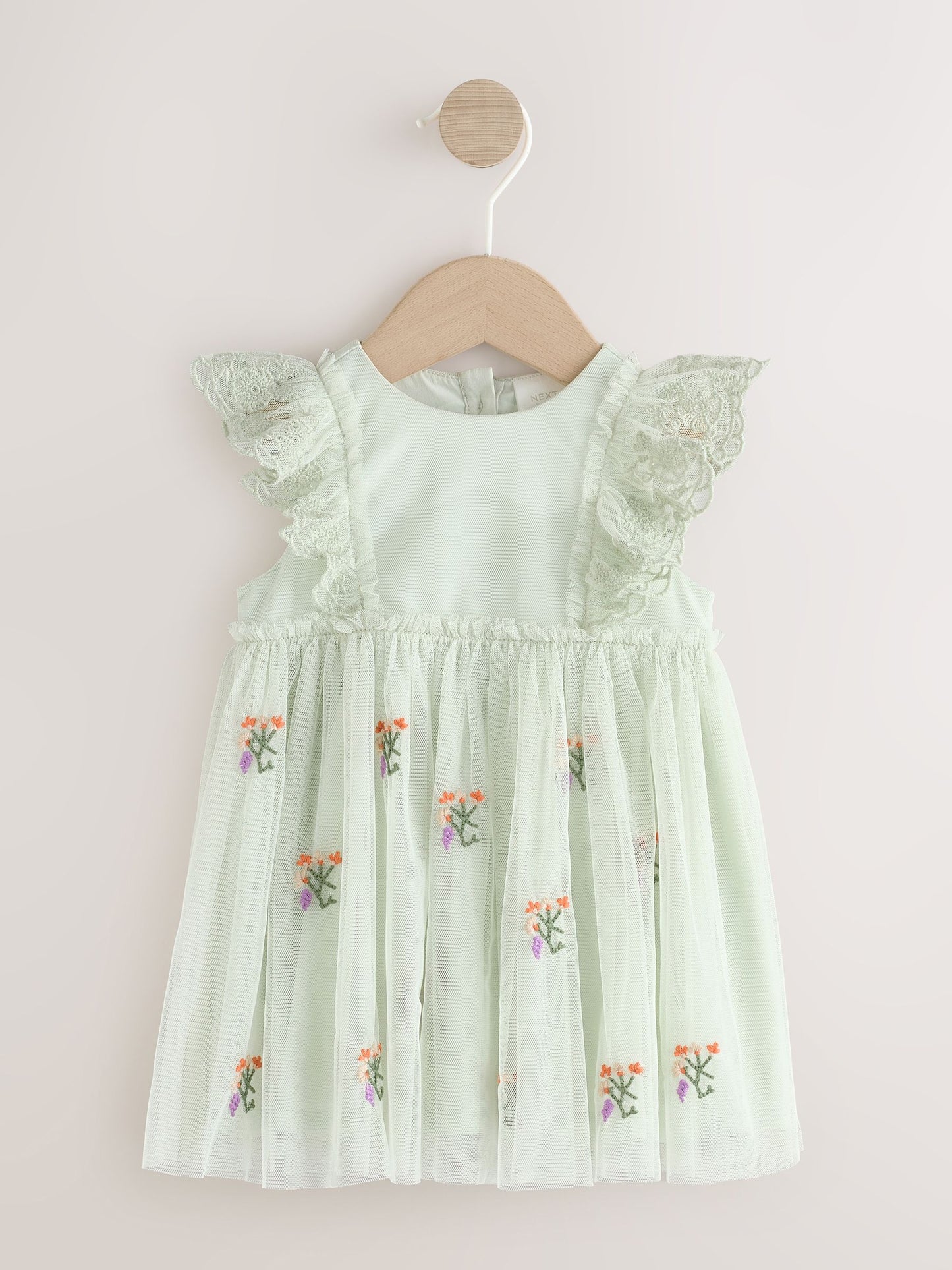 Sage Green Baby Mesh Dress (0mths-2yrs) image 5