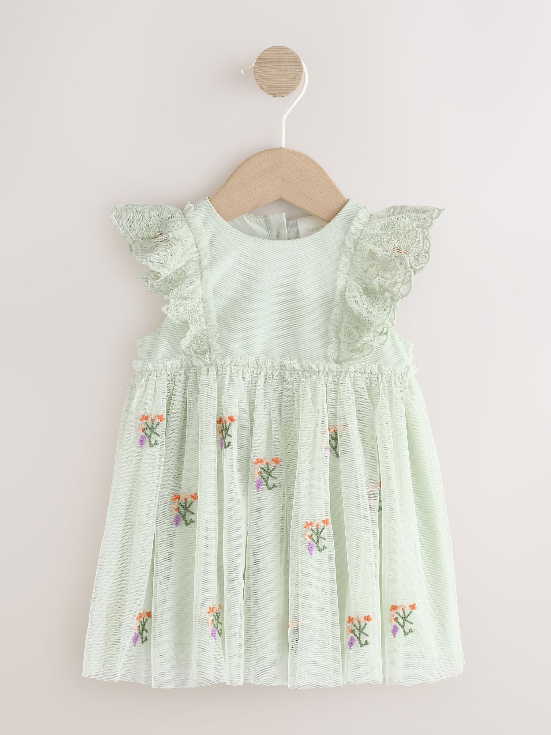 Sage Green Baby Mesh Dress (0mths-2yrs) image 5
