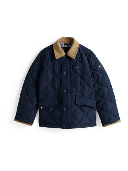 Dsiney Kidz - Tommy Hilfiger Blue Contrast Collar Quilted Relaxed Jacket image 6