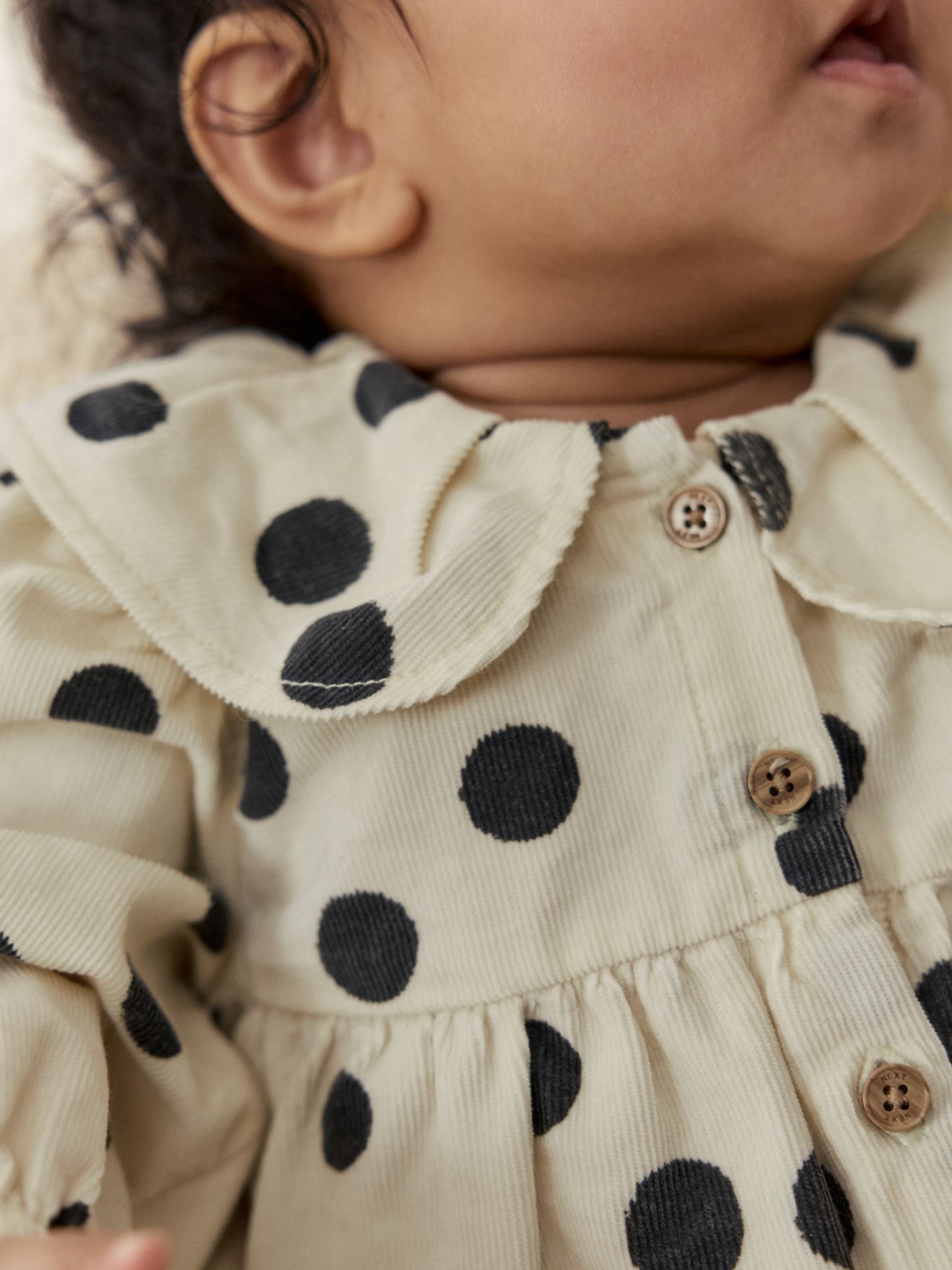 Cream/Charcoal Polka Dot Baby Bloomer Rompers Set 2 Piece with Tights (0mths-3yrs) image 5