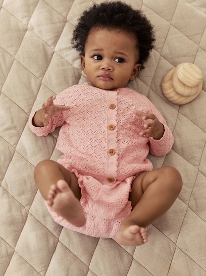 Pink knitted baby cardigan and knickers 2 Piece Set (0mths-2yrs) image 3