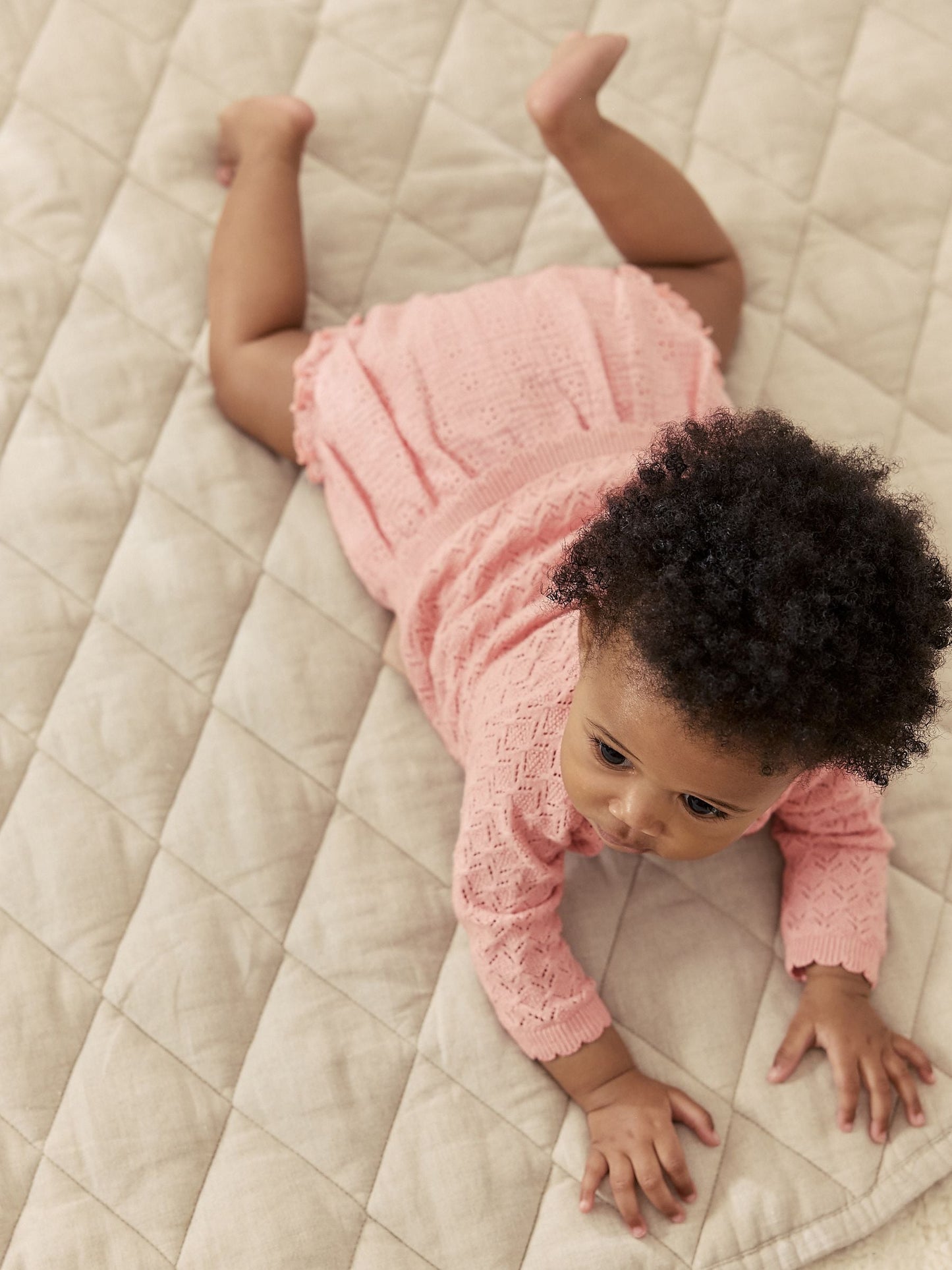 Pink knitted baby cardigan and knickers 2 Piece Set (0mths-2yrs) image 4