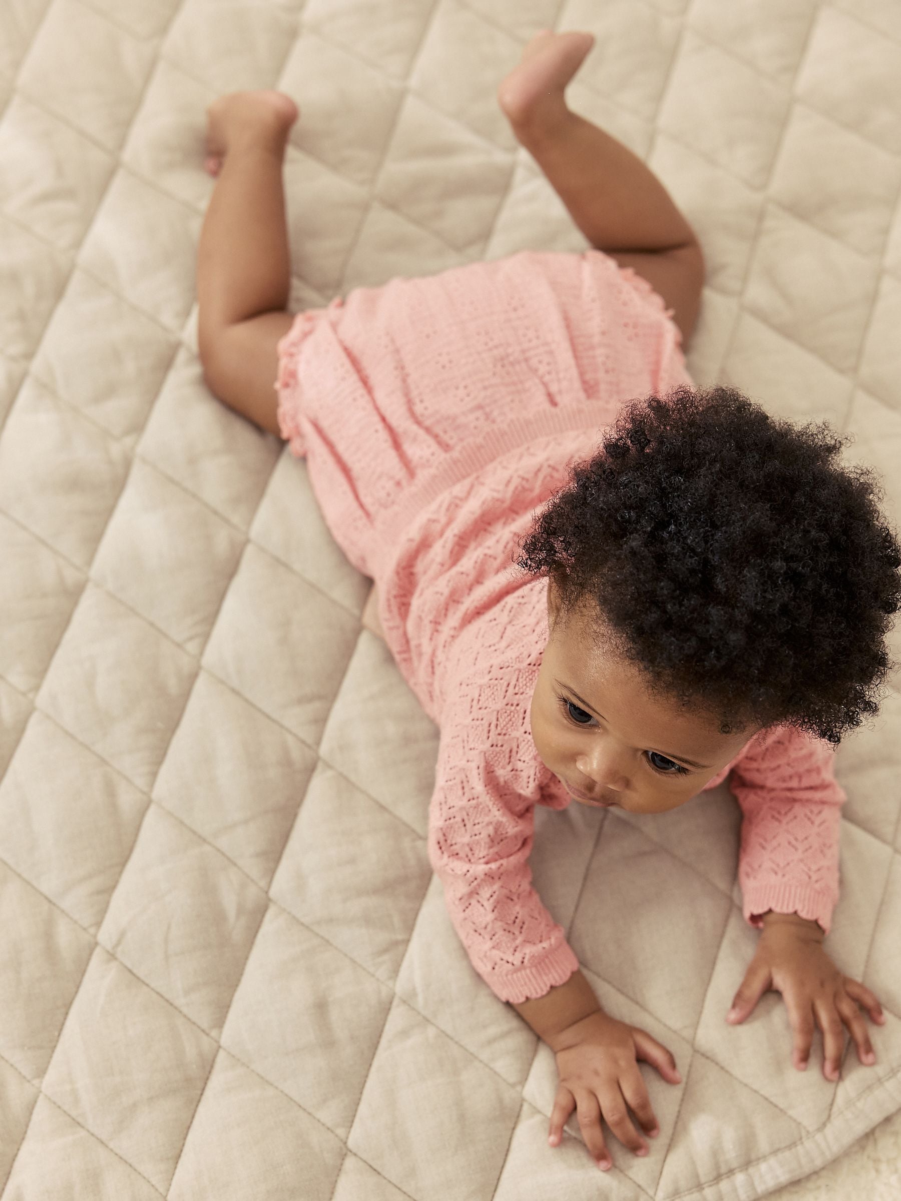 Pink knitted baby cardigan and knickers 2 Piece Set (0mths-2yrs) image 4
