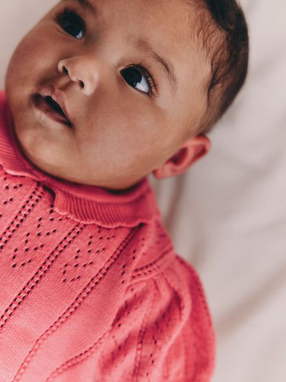 Pink Baby Knitted Top and Shorts Set 2 Piece (0mths-2yrs) image 5