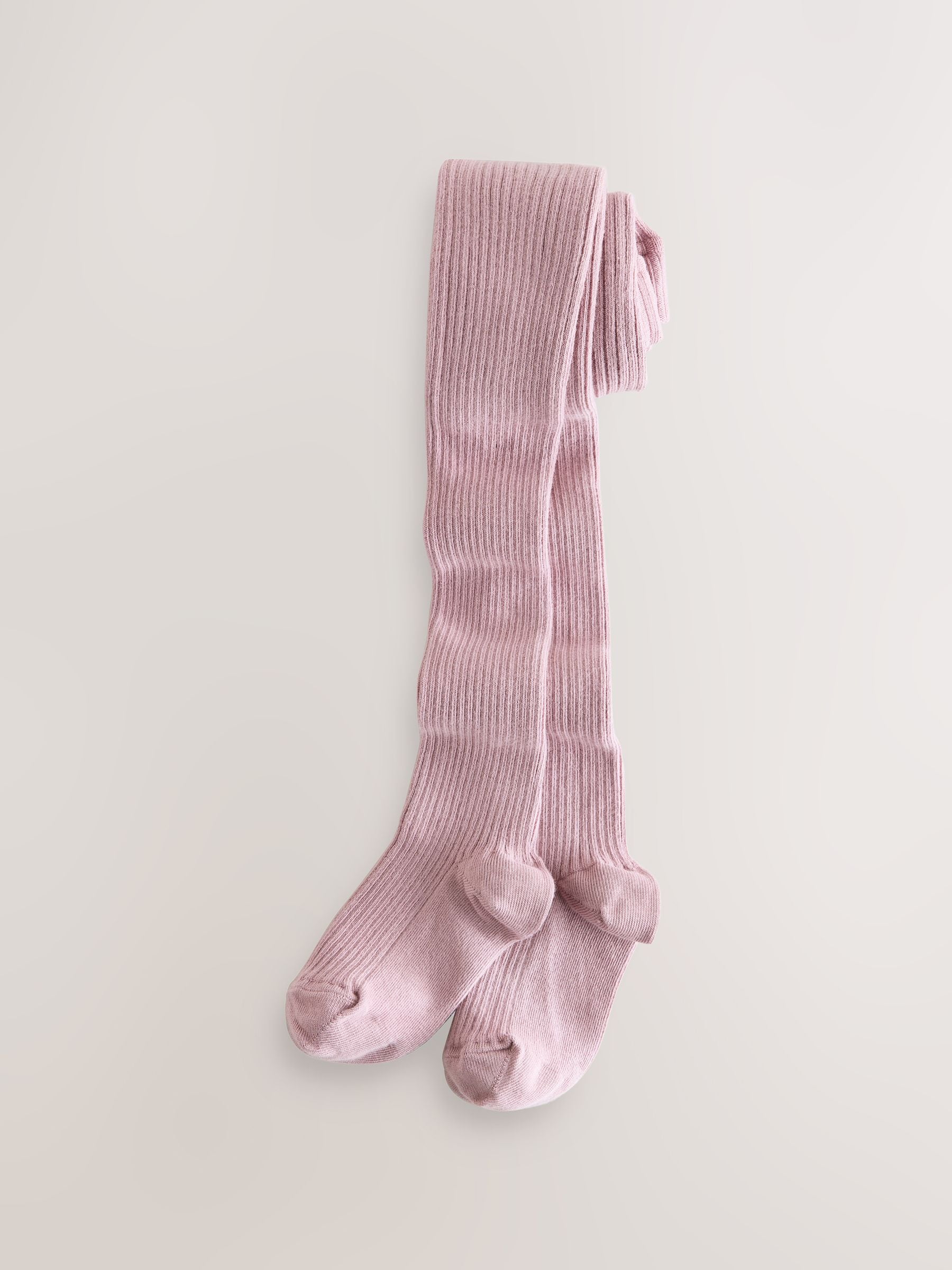 Lilac Purple Cotton Rich Rib Tights image 1