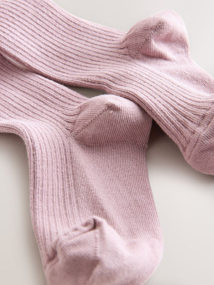 Lilac Purple Cotton Rich Rib Tights image 3