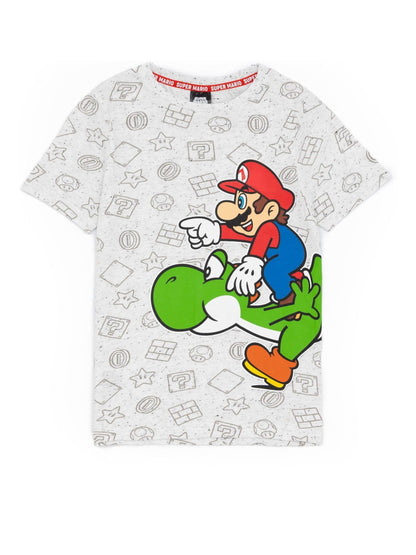 Dsiney Kidz - Vanilla Underground Grey Boys Nintendo Super Mario and Yoshi Short Sleeved T-Shirt image 3