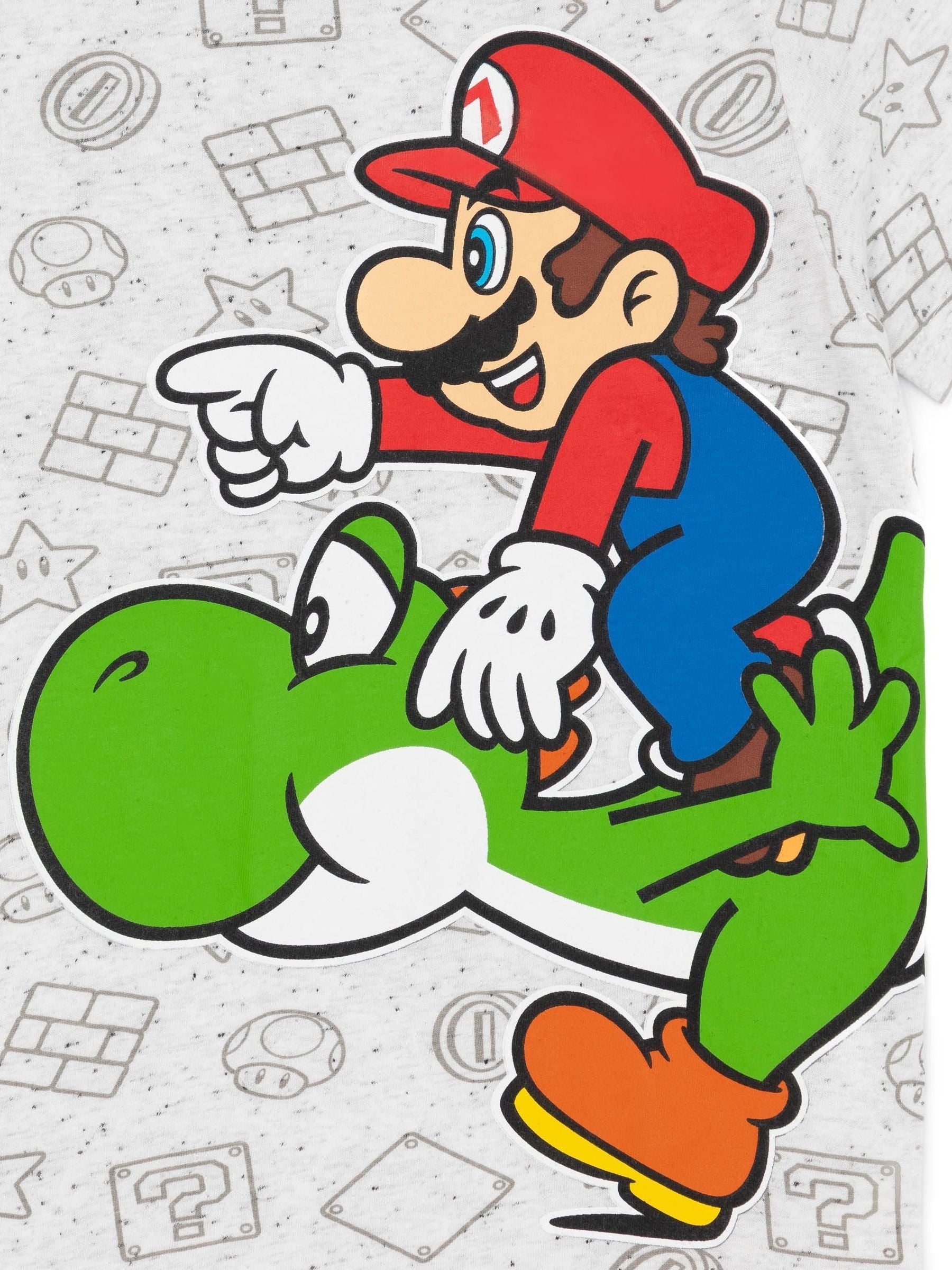 Dsiney Kidz - Vanilla Underground Grey Boys Nintendo Super Mario and Yoshi Short Sleeved T-Shirt image 7