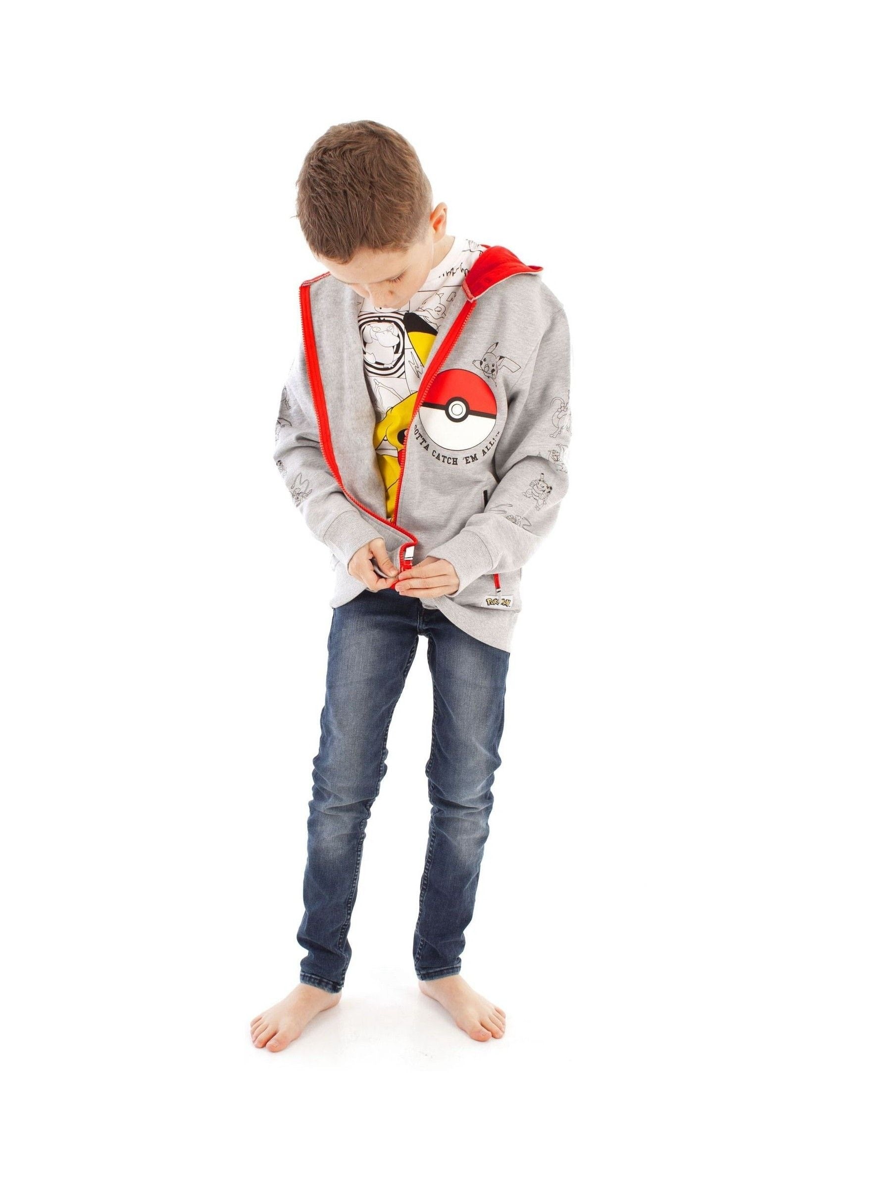 Dsiney Kidz - Vanilla Underground Grey Boys Pokemon Print Hoodie image 1