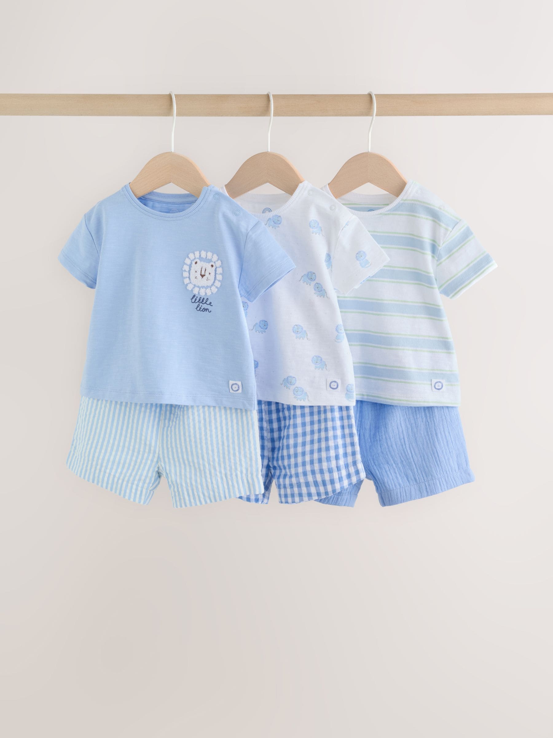 Blue Lion Tops and Shorts Baby Set 6 Piece (0mths-3yrs) image 1