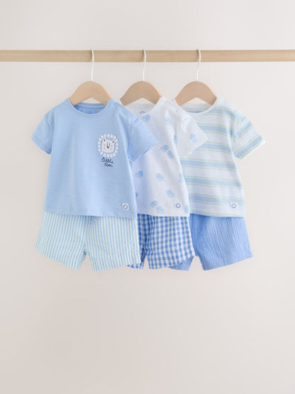 Blue Lion Tops and Shorts Baby Set 6 Piece (0mths-3yrs) image 1