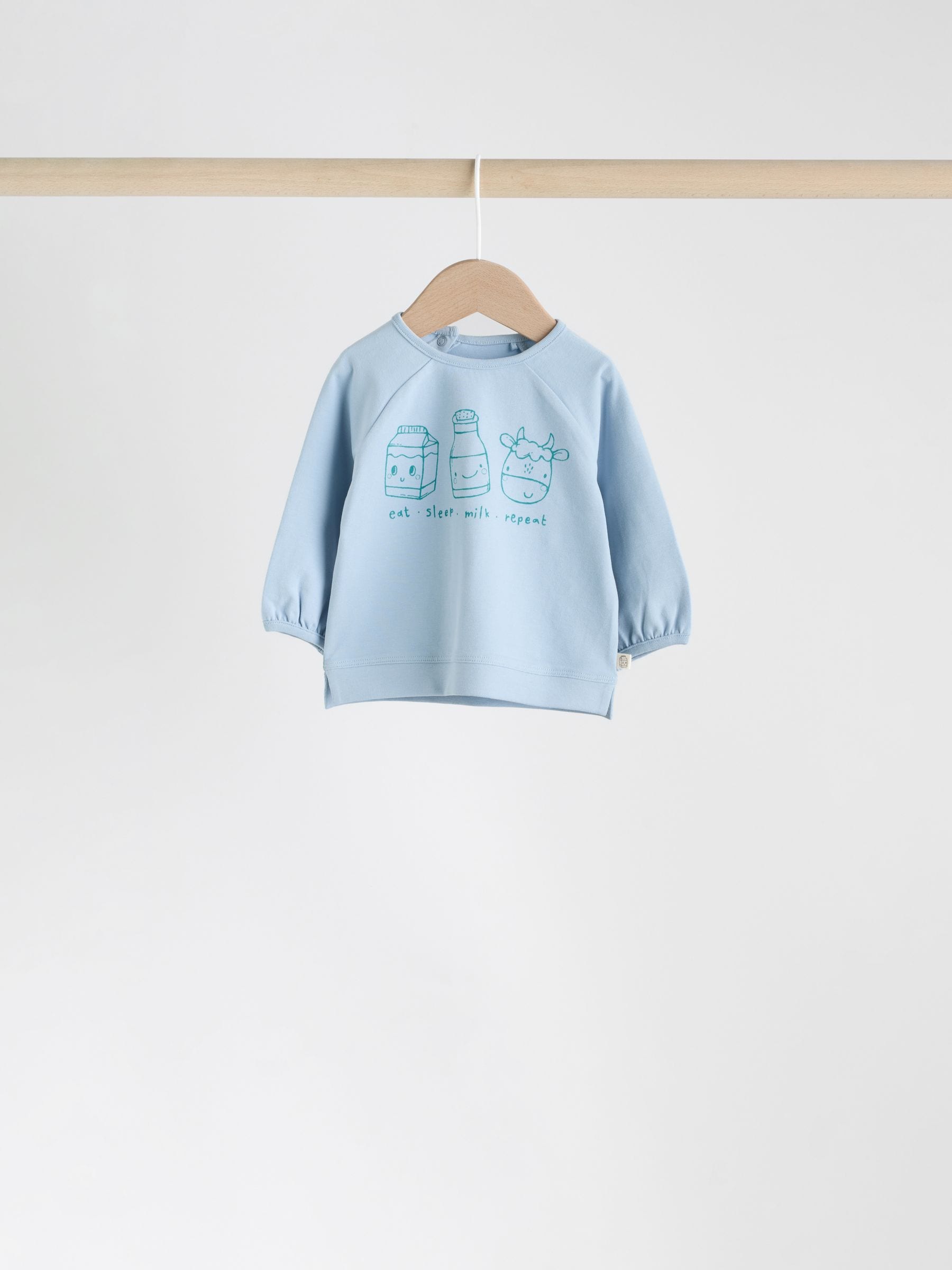 Blue/Green Milk Club Baby Top & Leggings 6 Piece Set (0mths-3yrs) image 4