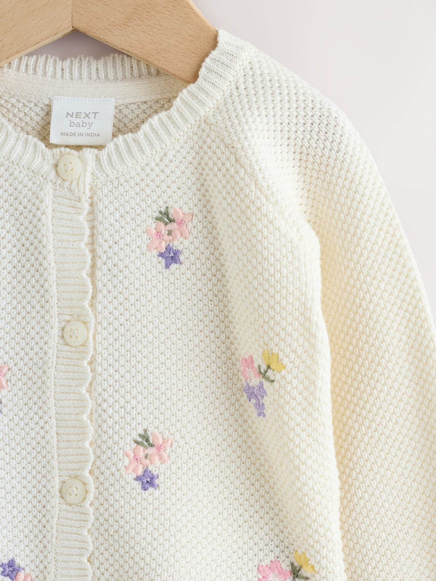 Dsiney Kidz - White Floral Embroidered Baby Cardigan (0mths-2yrs) image 3