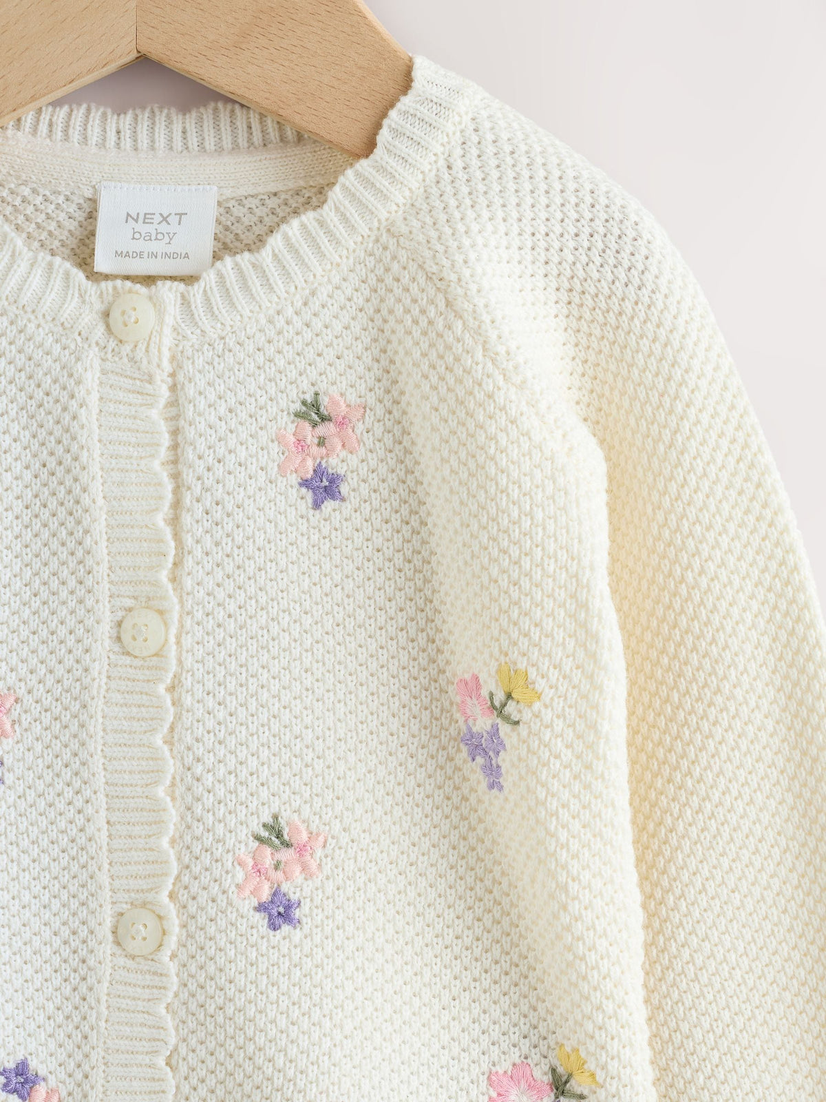 Dsiney Kidz - White Floral Embroidered Baby Cardigan (0mths-2yrs) image 3