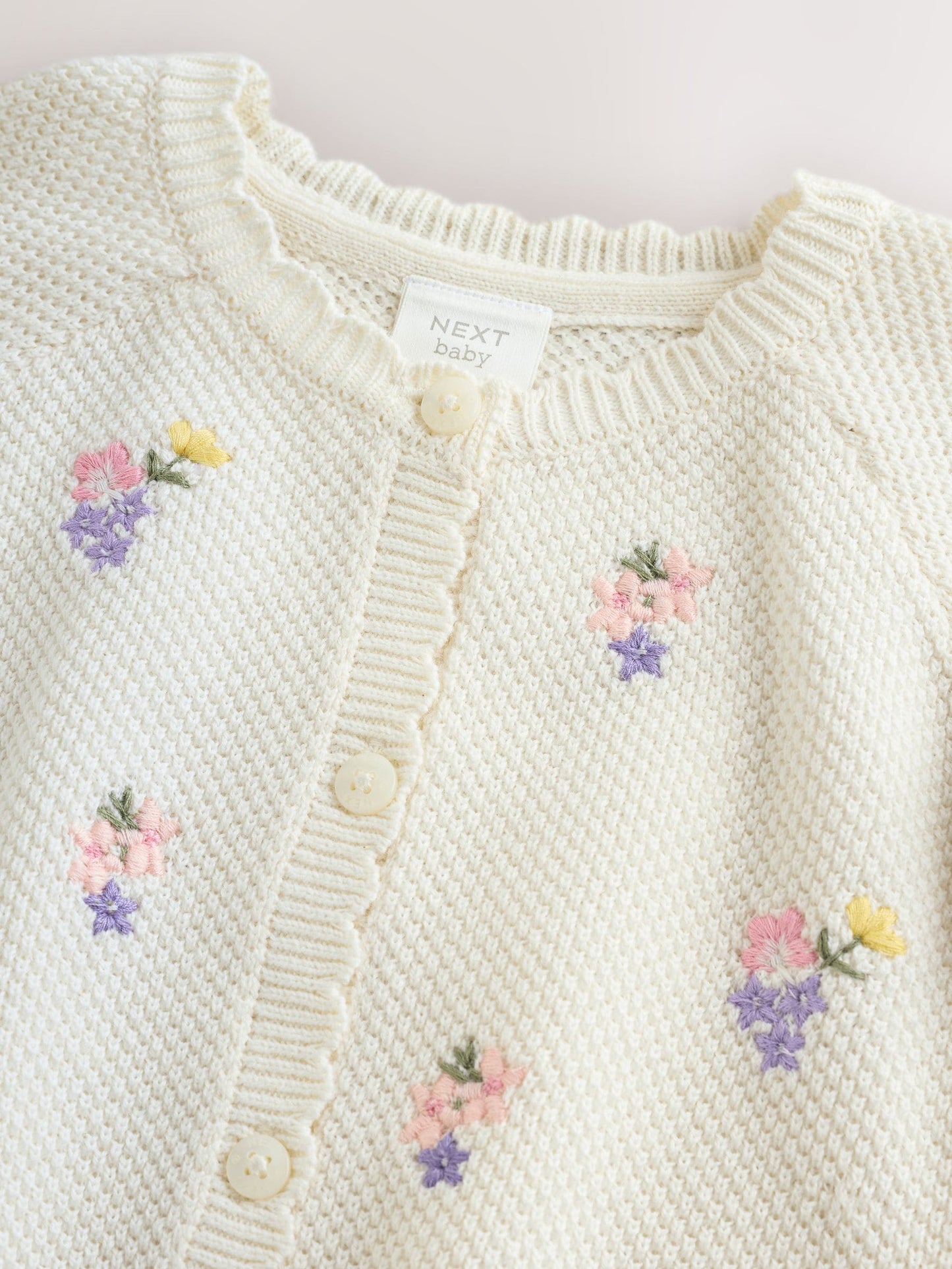 Dsiney Kidz - White Floral Embroidered Baby Cardigan (0mths-2yrs) image 4